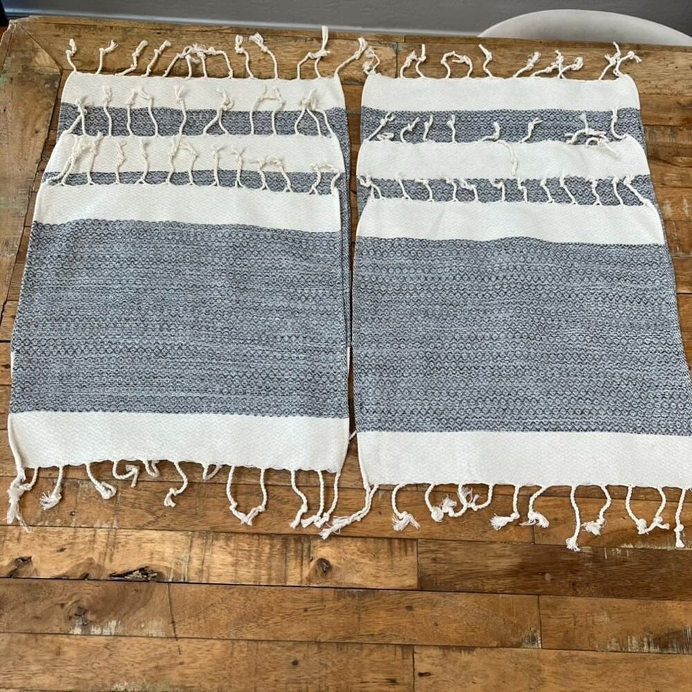 Smyrna Turkish Cotton Tassel Kitchen Dish Towels 13 x 13 6 Pack